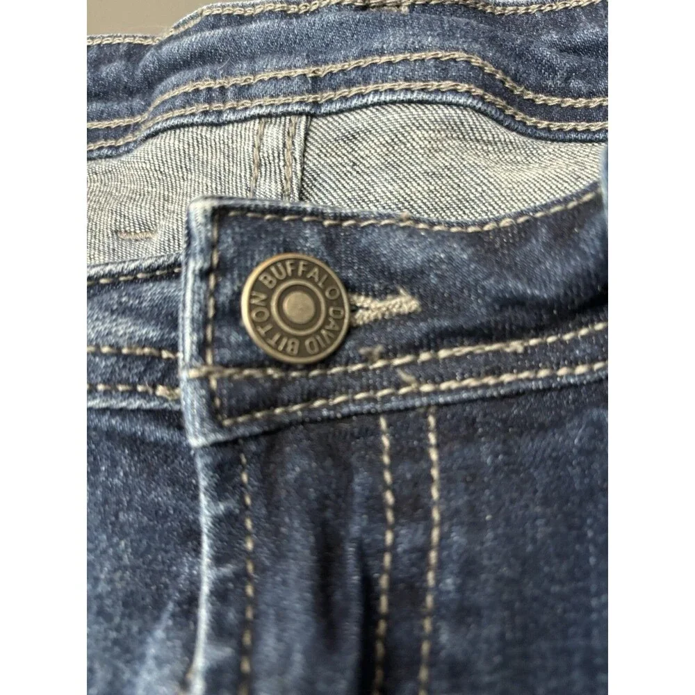 Buffalo David Bitton Jackson Jeans Mens 36x30.5 Straight Stretch Blue Denim